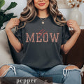 Comfort Colors Meow Cat Lover T-shirt - Cute Cat Mom Gift for Pet Owners