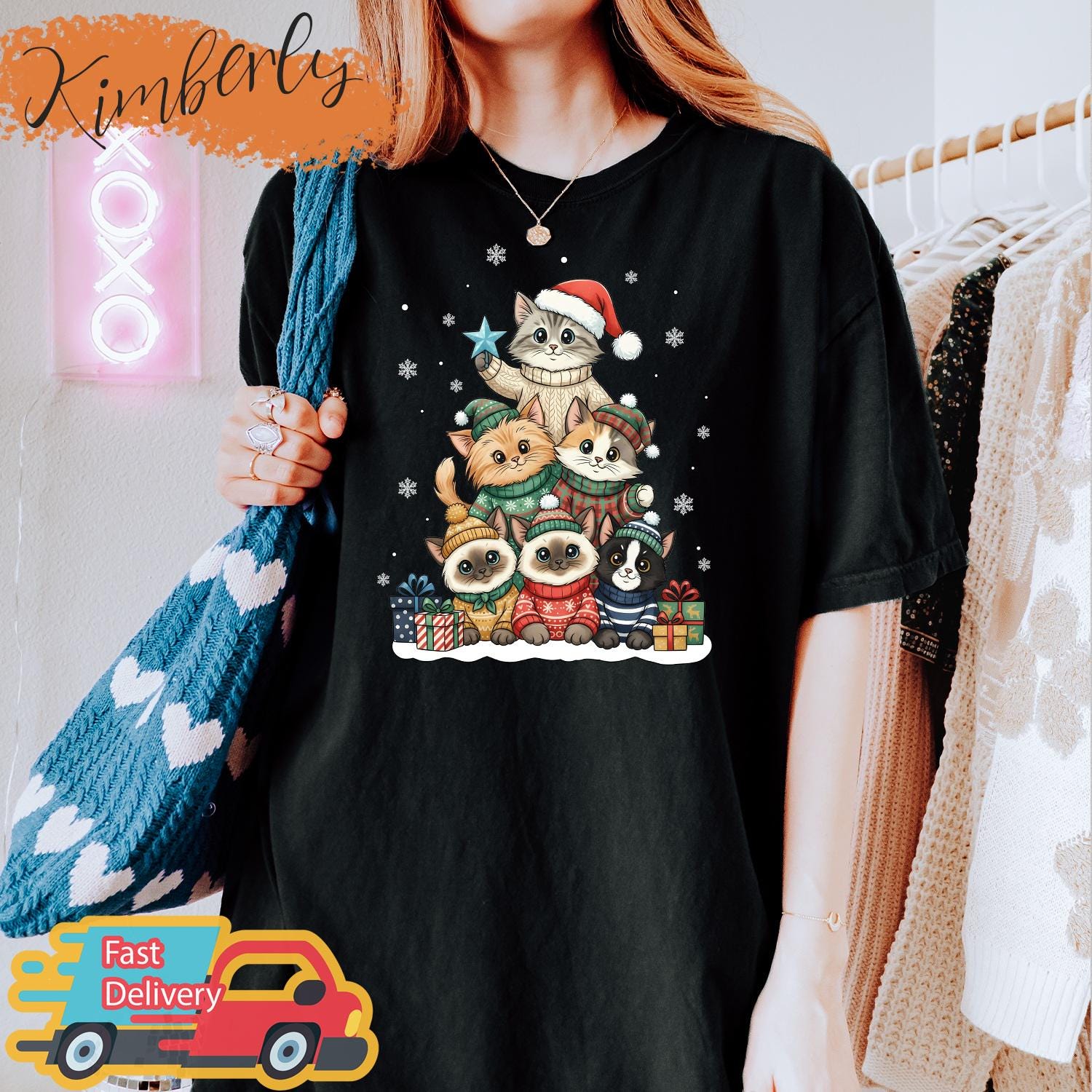 Meowy Christmas Shirt - Merry Catmas Cat Tree Sweatshirt Gift for Cat Lovers