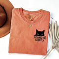 Judging You Silently Cat Shirt | Sarcastic Comfort Colors Tee | Funny Cat Mama Gift