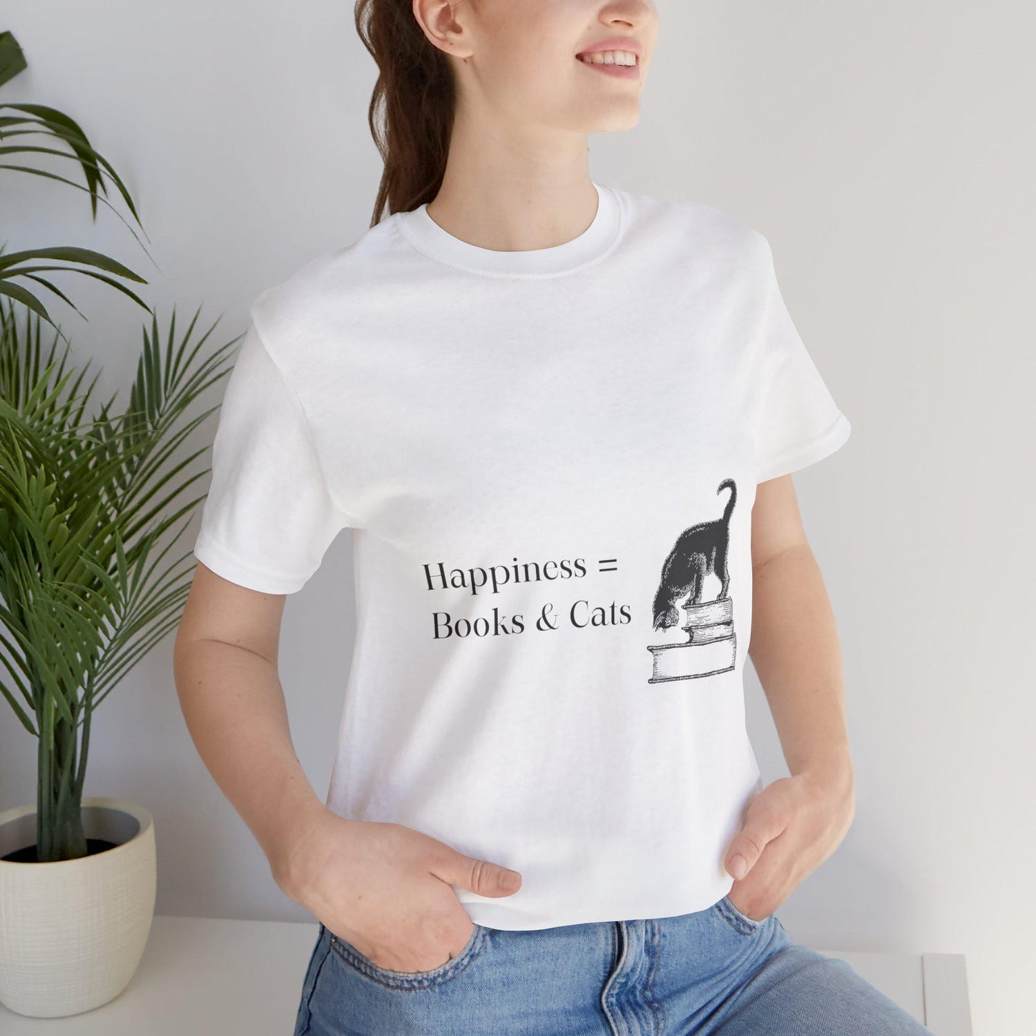 Cat & Book Lover T-Shirt: Cozy Unisex Tee