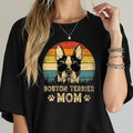 Boston Terrier Mom Shirt, Cute Dog Lover Tee, Retro Dog Mom T Shirt, Funny Pet Parent Gift, Boston Terrier Top, Dog Mom Graphic Tee