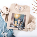 The Cat & Candlelight Shirt - Cozy Winter Cat Lover Tee for Holidays