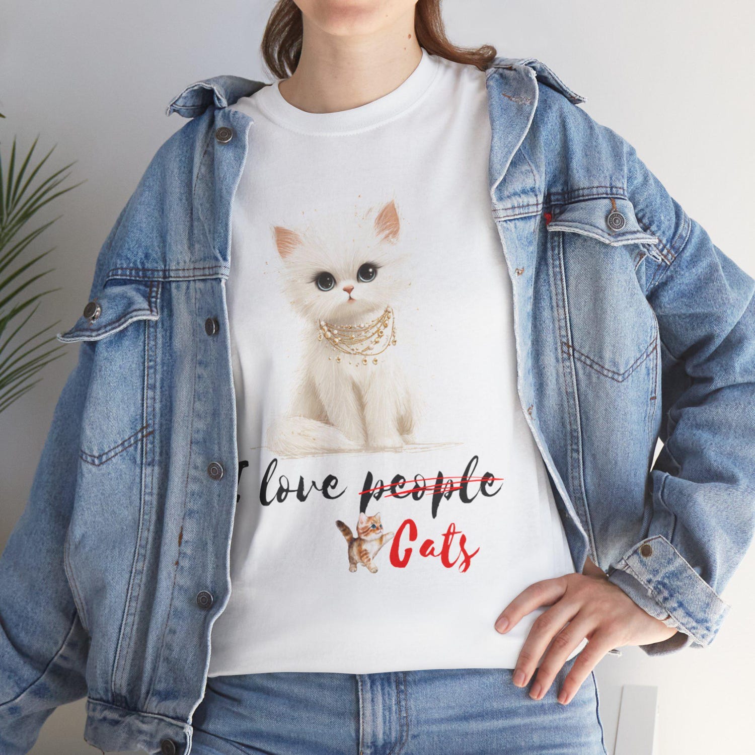 I Love Cats Tee, Cute Cat Lover T-Shirt, Unisex Cotton Shirt for Animal Lovers, Gift for Pet Owners, Fun Cat Apparel