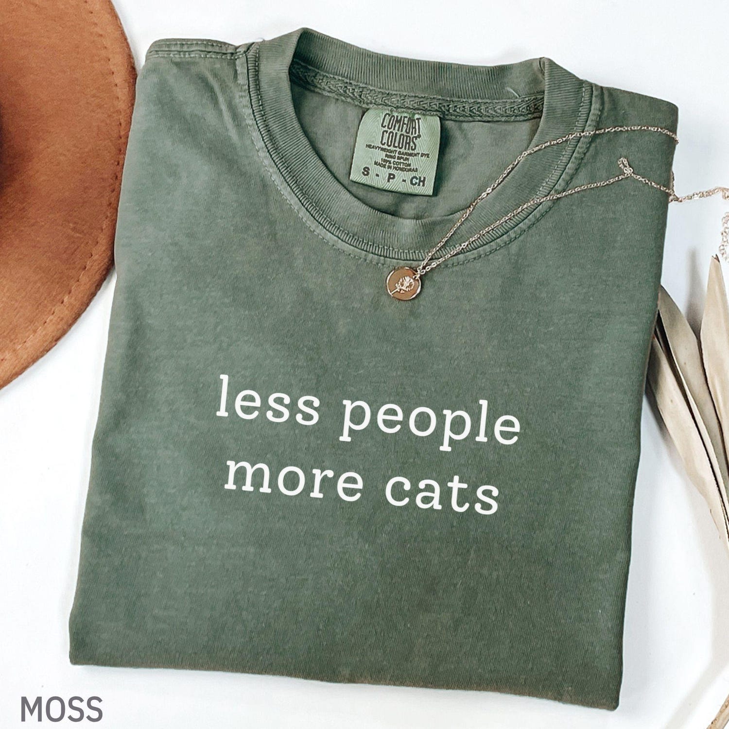 Comfort ColorsÂ® Less People More Cats Shirt, Funny Cat Shirt, Cat Mom Shirt, Cat Dad Shirt, Cat Lover Shirt, Cat Lover Gift, Cat Owner Shirt