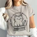 Emotional Support Books Tee, Cute Cat T-Shirt, Book Lover Gift, Bookish Shirt, Cat Lover T-Shirt, Kawaii Kitty T-Shirt, Gift for Readers