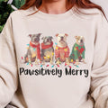 Christmas Dog Lover Sweatshirt, Pitbull Crewneck, Dog Mom and Dad Holiday Shirt