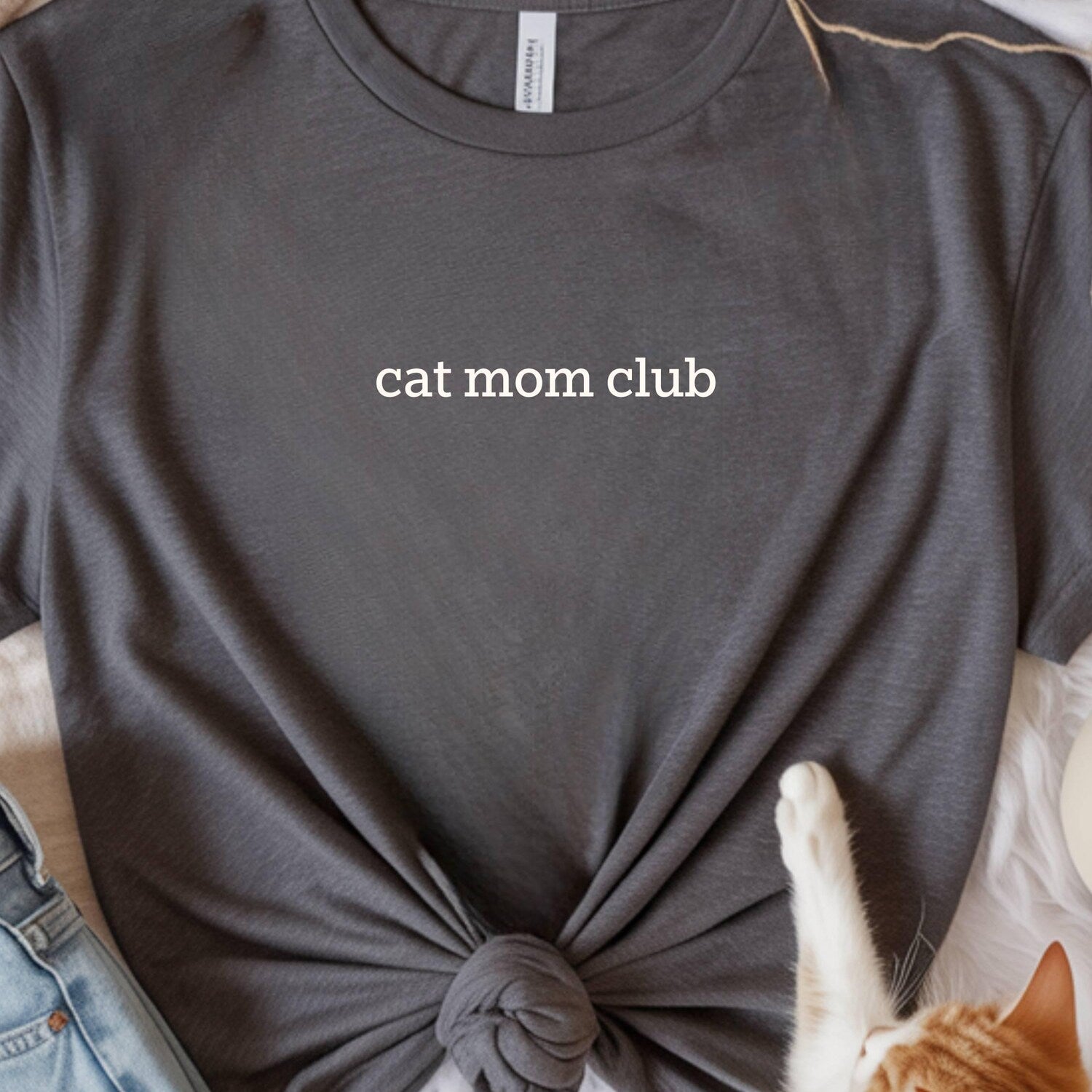 Cat Lover T-Shirt, Funny Cat Mom Club Shirt, Cat Lover Tee, Cute Cat Mom Gift, Crazy Cat Lady Shirt, Pet Owner Humor Tee, Gift for Her