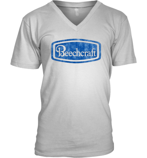 Beechcraft Logo V Neck T Shirt