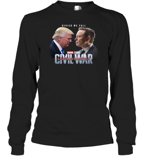 Captain America Civil War Trump Vs Elon Long Sleeve T Shirt