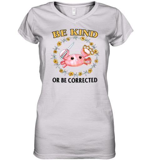 Be Kind Or Be Corrected Women039S V Neck T Shirt