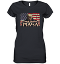 Dark Gothic Maga Trump We People 45 47 Women039S V Neck T Shirt