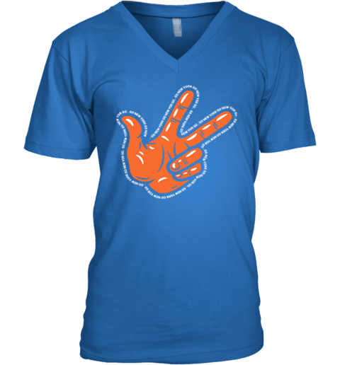 3Pt Celly Go New York Knicks V Neck T Shirt