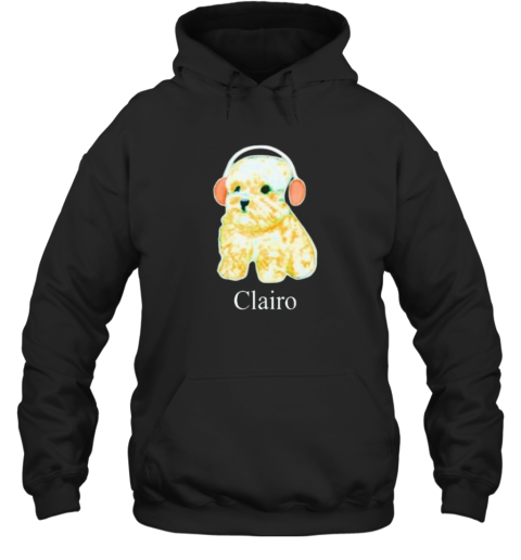 Clairo Dog With Headphones Hoodie Black