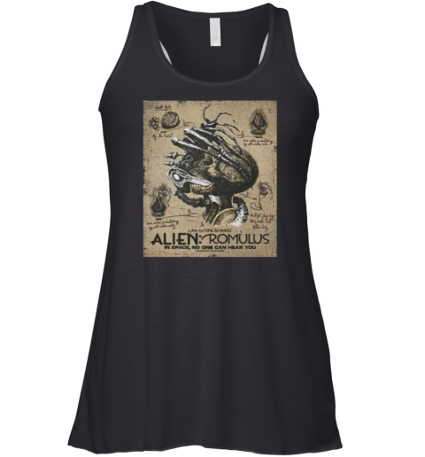 Alien Romulus In Space No One Can Hear You Racerback Tank