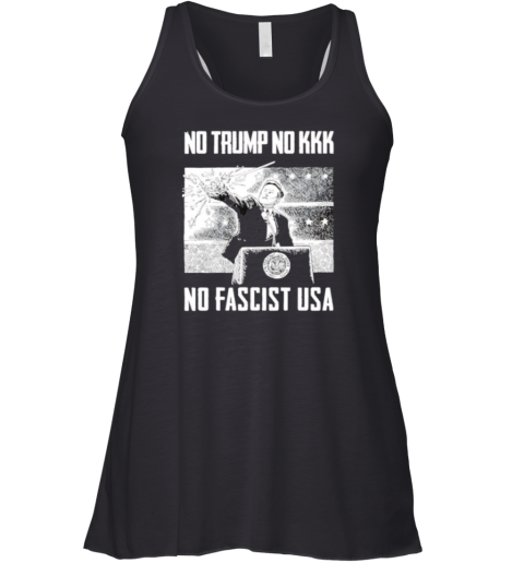 Elon Musk No Trump No Kkk No Fascist Usa Racerback Tank