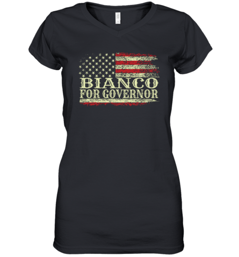Chad Bianco For Governor Women039S V Neck T Shirt