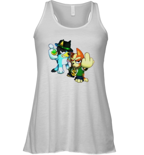 Bingo And Bluey Gangster Racerback Tank