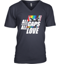 All Caps All Love Capital Pride 2024 Gay Pride V Neck T Shirt