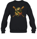 Baseball Drip Camo Baseball Bats Sweatshirt