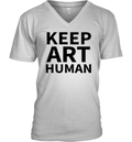 Alok Keep Art Human V Neck T Shirt