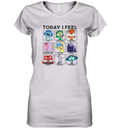 Disney Pixar Inside Out 2 Today I Feel Vintage Panels Women039S V Neck T Shirt