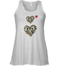 Cdg Play Camo Double Heart Racerback Tank
