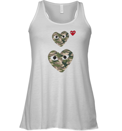 Cdg Play Camo Double Heart Racerback Tank