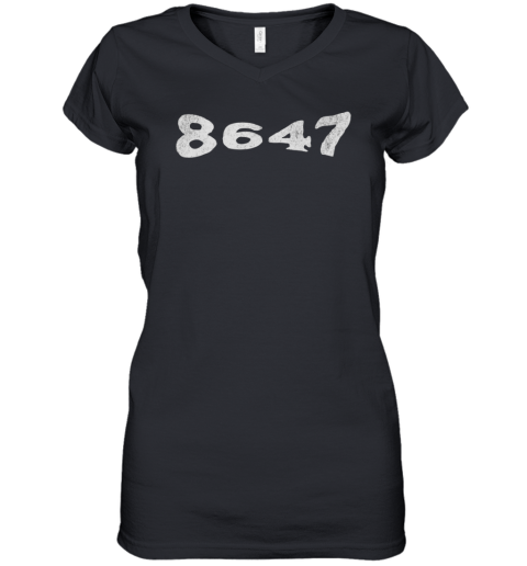 8647 Shirt Retro Subtle Anti Trump Women039S V Neck T Shirt