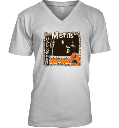 2006 Misfits Halloween Punk Rock Band V Neck T Shirt
