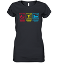 Autism Awareness Elements Periodic Table Women039S V Neck T Shirt