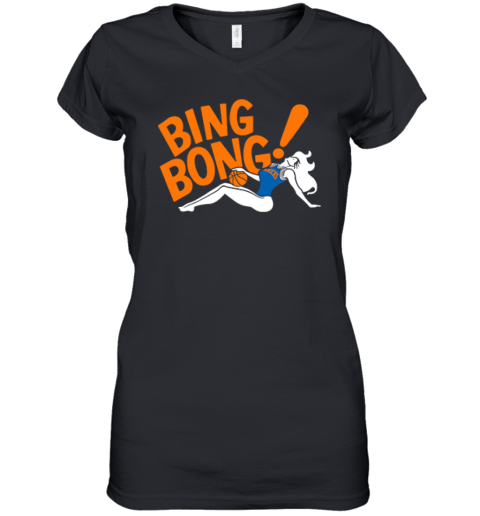 Bada Bing Bong New York Knicks Women039S V Neck T Shirt