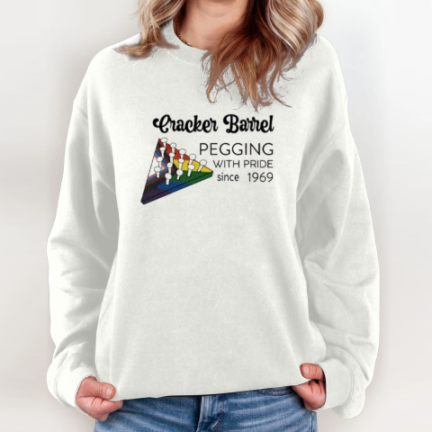 Cracker Barrel Pegging With Pride Since 1969 Sweatshirt
