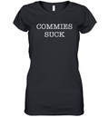 Bruce Ballou Wearing Commies Suck Women039S V Neck T Shirt