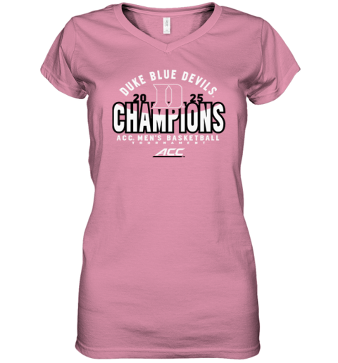 Duke Blue Devils Men039S Basketball Acc Champs 2025 Women039S V Neck T Shirt