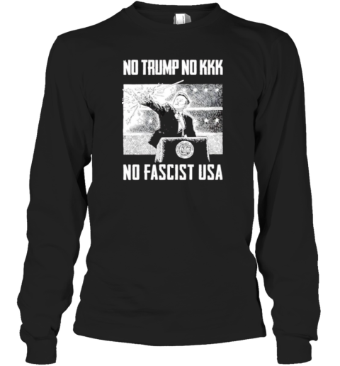 Elon Musk No Trump No Kkk No Fascist Usa Long Sleeve T Shirt