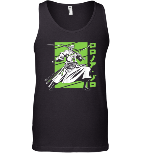 Anime White And Green Roronoa Zoro Tank Top
