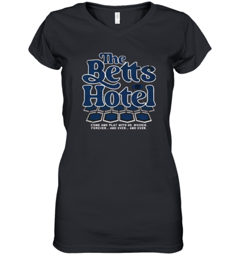 Dodgers Mookie Betts The Betts Hotel Women039S V Neck T Shirt
