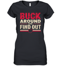 Buck Around And Find Out Ohio Map Women039S V Neck T Shirt