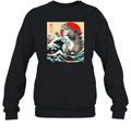 Catzilla Cat Japanese Art Funny Cat Gifts Sweatshirt