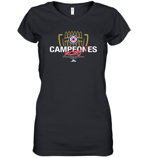 Cruz Azul Campeones 2025 Women039S V Neck T Shirt