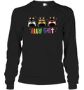 Ally Cat Rainbow Lgbt Pride Flag Gay Pride Month 2025 Long Sleeve T Shirt