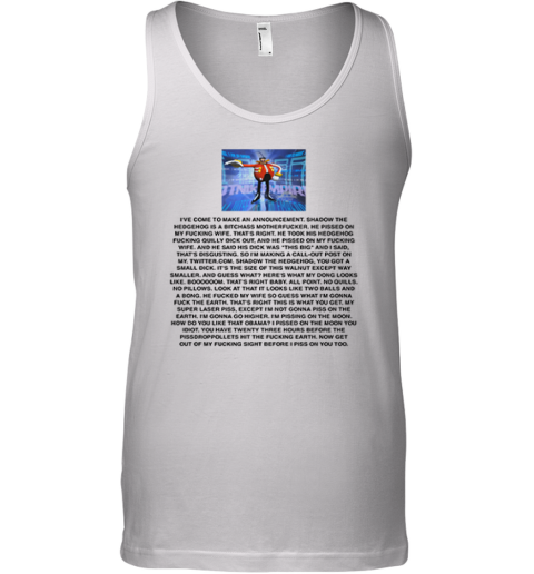 Dr Eggman Shadow The Hedgehog Is A Bitchass Motherfucker Tank Top