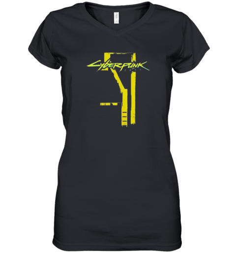 Cyberpunk 2077 Logo Women039S V Neck T Shirt