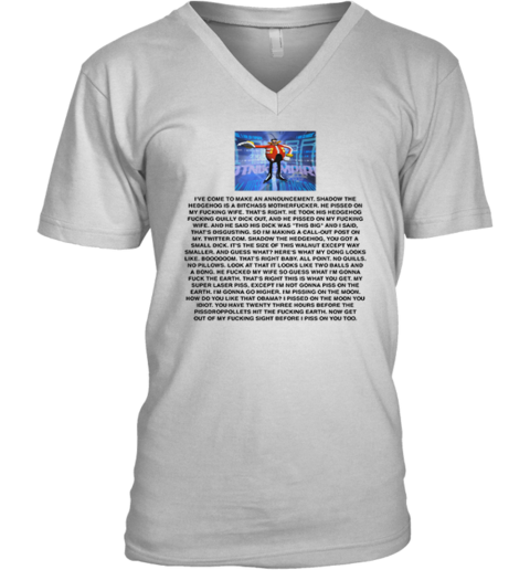 Dr Eggman Shadow The Hedgehog Is A Bitchass Motherfucker V Neck T Shirt