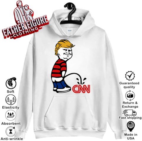 Donald Trump Piss On Cnn Fake News Hoodie