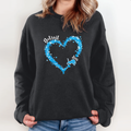 Detroit Lions Fan Big Heart With The Team Logo Sweatshirt