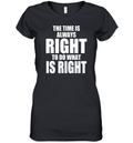 Chicago Bulls The Time Is Always Right To Do What Is Right Women039S V Neck T Shirt