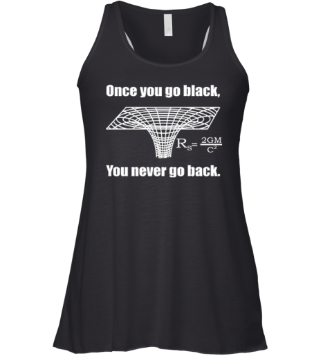 Black Hole Once You Go Black You Never Go Back Racerback Tank
