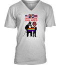 Donald Trump Obama Blows Gay Apes V Neck T Shirt
