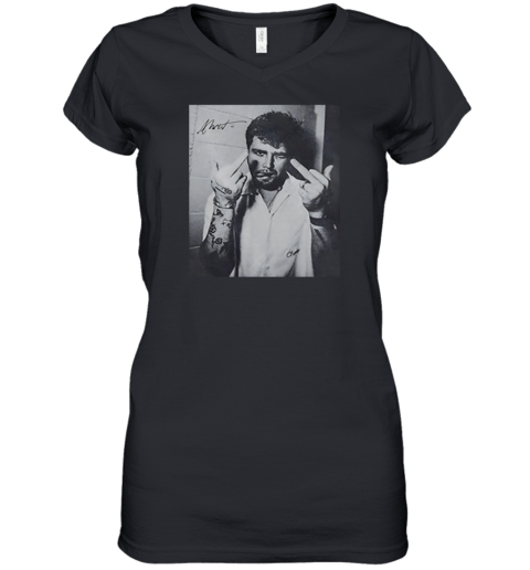 Alex Warren Face Middle Finger Tour 2025 Women039S V Neck T Shirt